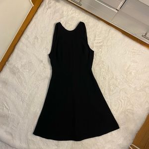 Black Babaton high neck a-line dress